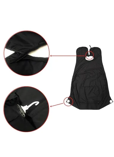 Waterproof Men Beard Shaving Apron Bib - White 
