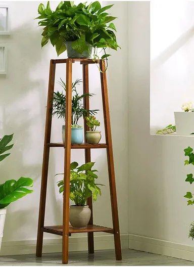 3 Floors Plant Flower Pot Stand Plant Holder Plant Display Rack (L32 x W32 x H100)cm
