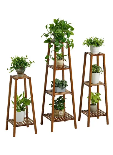 3 Floors Plant Flower Pot Stand Plant Holder Plant Display Rack (L32 x W32 x H100)cm