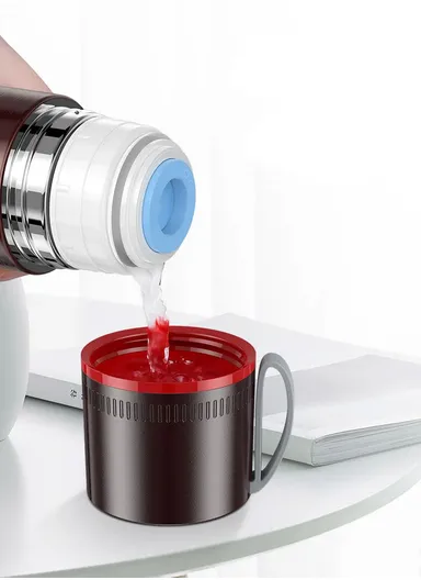 500ml Vacuum Supreme Bullet Cup Thermos With Rubber Handle (D6.8 x H25)cm