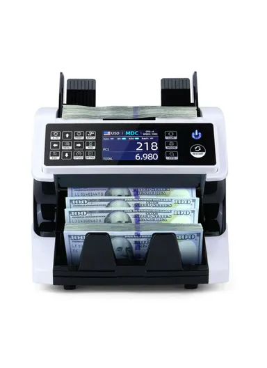 AL-920 Multi-National Currency Automatic Total LBP USD EUR Bill Value Counter Front Loading with SN Reading &amp; 5 Heads Sensors for Detection up to 90% Accuracy Counterfeit Fake Detection