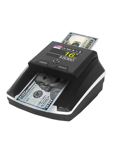 500mAh Rechargeable Small Counterfeit Money Detector Machine Currency Detector Banknote Detector with 5 Head Sensors for Detection Accuracy up to 90% AL-136T