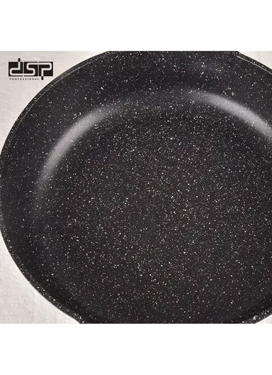 7 Pcs 20/24/28/28cm Casserole Non-Stick Die-Casting Set with 3 Lids CA005-S01- Black