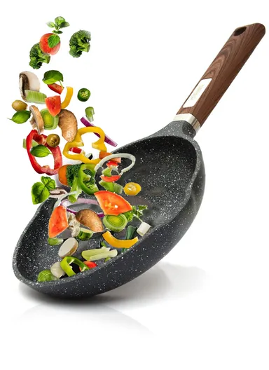 2.7L Toughened Non-Stick Frypan CA005-C28 (D28 x H6)cm - Black