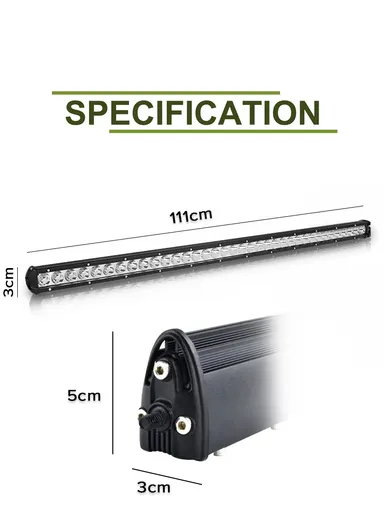 44-inch 42W 3360lm 42-LED White Automotives Driving Waterproof Light Bar For Road Lights LKT-SMK16-162 (L111 x W5 X H3)cm