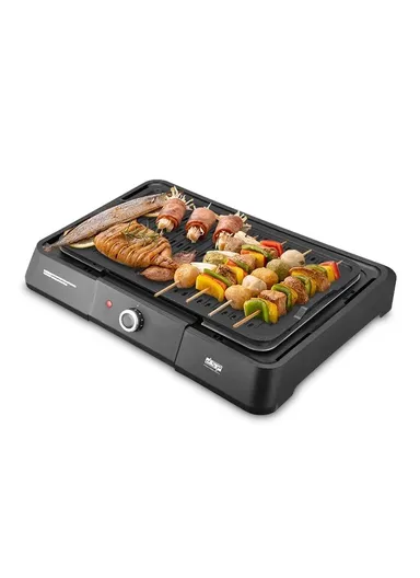 1600W Non-Stick Coating Electric BBQ Grill KB1083 (L34 x W48 x H8)cm - Black