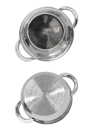 10 Pcs 16/18/20/22/24cm Stainless Steel Saucepots Casserole Set HF-223