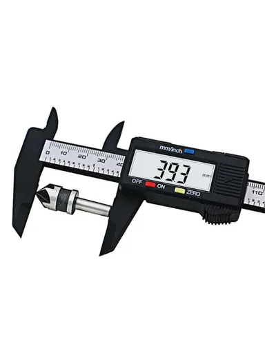 6-Inch Plastic Carbon Fiber LCD Digital Micrometer Measuring, Electronic Carbon Fiber Vernier Caliper Gauge Micrometer Measuring Tool