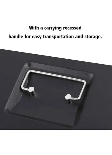 Money Safe Metal Cashier Box With 2 Keys (W30 x D24 x H9)cm - Black