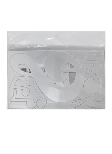 14 Pcs DIY Acrylic Mirror Wall Stickers Music Notes Shape JM143