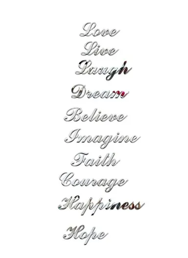 DIY Acrylic Mirror Wall Stickers Letters Shape JM123