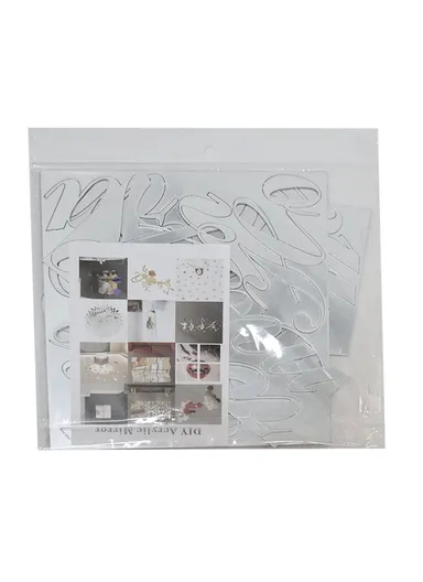 DIY Acrylic Mirror Wall Stickers Letters Shape JM123
