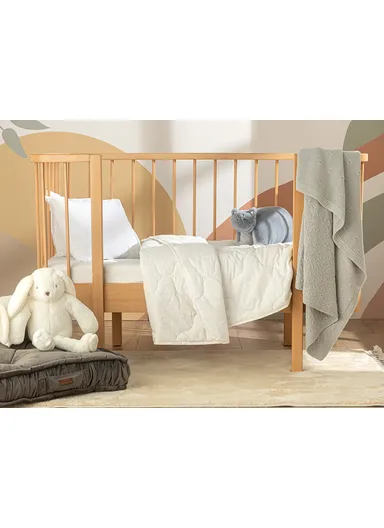 Comfy Cotton Baby Quilt 95 x 145 Cm - White