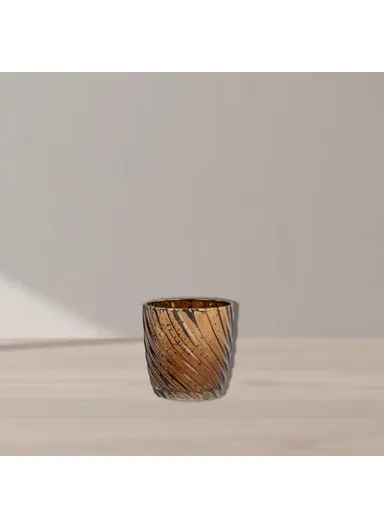 Mati Candle Holder 9 x 9 cm - Brown