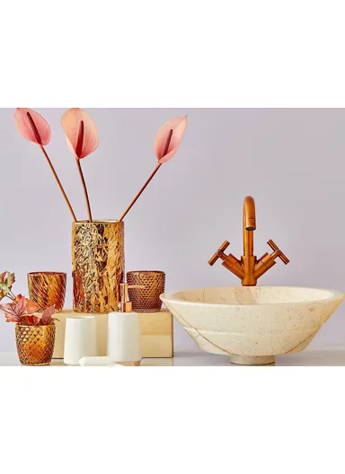 Mati Candle Holder 9 x 9 cm - Brown