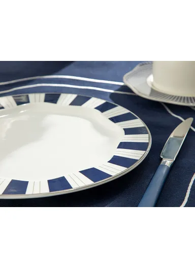 Grace New Bone Dessert Plate 20 Cm - Navy Blue