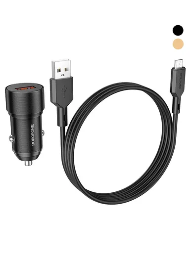 18W In-Car Fast Charger With Micro USB Cable BZ19A