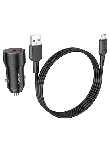 18W In-Car Fast Charger With Micro USB Cable BZ19A