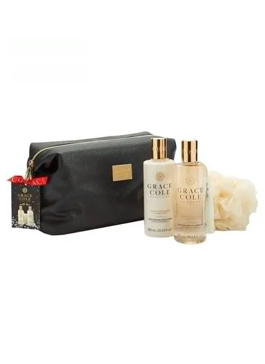 Perfect Getaway Gift Set Nectarine Blossom &amp; Grapefruit: 300ml Shower Gel + 100ml Body Lotion + Body Flower +  Bag