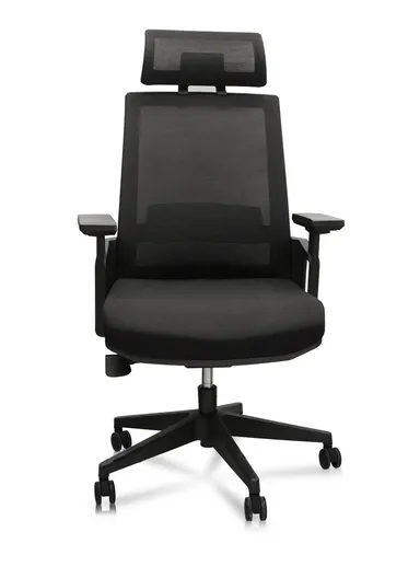 360° Rotation Office Chair Ergonomic Mesh With Height &amp; Head Rest Adjustment A901 (L62.5 x W65 x H118.5)cm