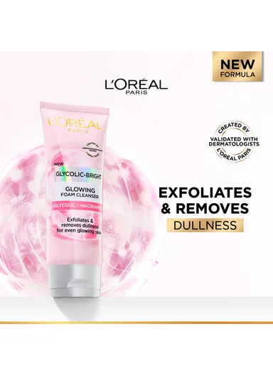 100ml L'Oreal Paris Glycolic Bright Glowing Daily Cleanser Foam 