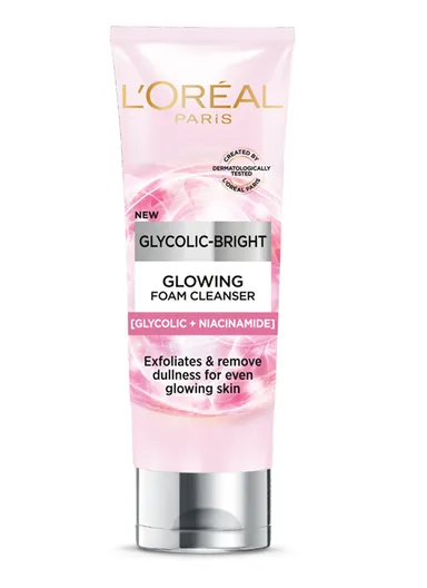 100ml L'Oreal Paris Glycolic Bright Glowing Daily Cleanser Foam 