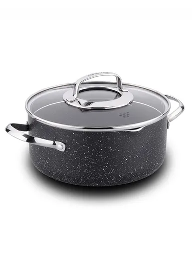 26cm Galaksi Granite Coating Aluminum Casserole With Lid A2952