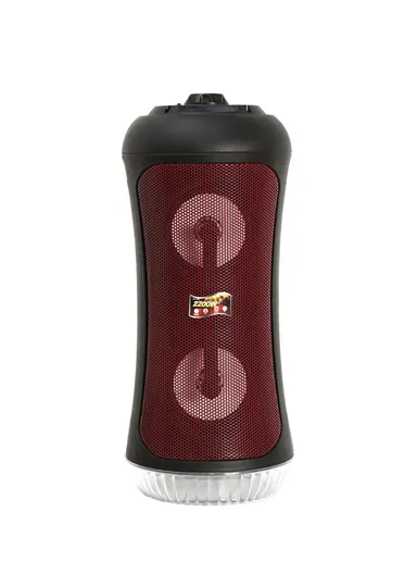 Double 4" 1800mAh 15W Colourful Lighting Portable Sound Better Speaker With Carrying Strap, AUX, USB, Microphone Input &amp; TF Memory Card DG-1063 (D16 x H40)cm