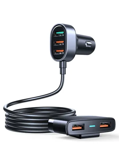 1.5m 45W 5-Port Fast Car Charger With Cable JR-CL03 Pro