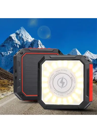 10000mAh Portable Solar Power Bank With LED Light (L17.2 x W8.7 x H2.8)cm