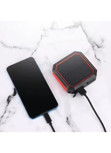 10000mAh Portable Solar Power Bank With LED Light (L17.2 x W8.7 x H2.8)cm