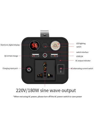45000mAh 2 Outputs Power Bank With LED Flashlight (L19 x W11.5 x H9)cm