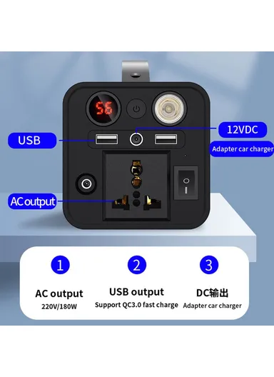 45000mAh 2 Outputs Power Bank With LED Flashlight (L19 x W11.5 x H9)cm