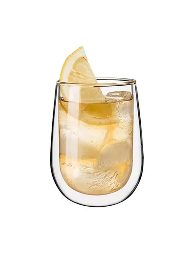 220ml Drinking Double Glass Cup