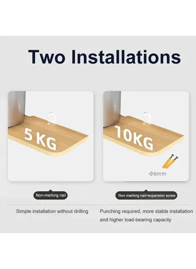 15x60cm Wood Storage Rack Wall Mounted Wood Display Shelf Holder For Kitchen Office Home Bathroom Decor