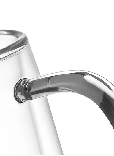 275ml Drinking Black Double Glass Cup With Handle