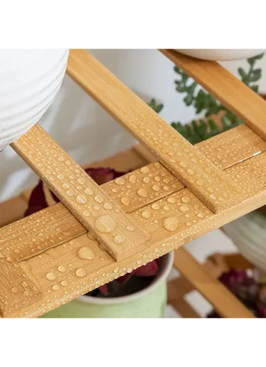 3 Layer 100cm Multiple Flower Pot Stand - Brown