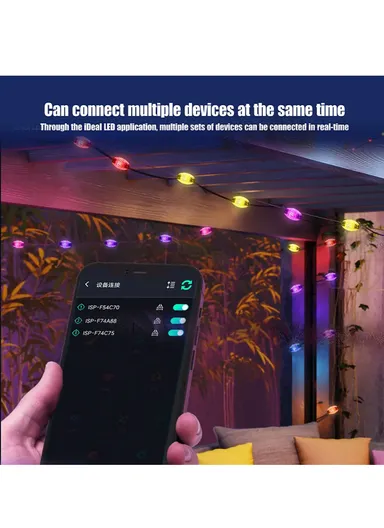 Smart String Lights Waterproof APP Control Globe Fairy JY-006 - Black