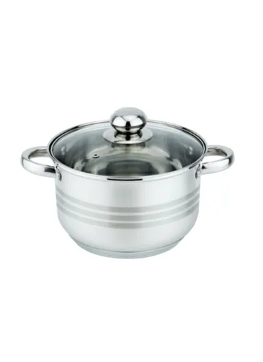22cm Stainless Steel Saucepan With Glass Lid ZLN4052