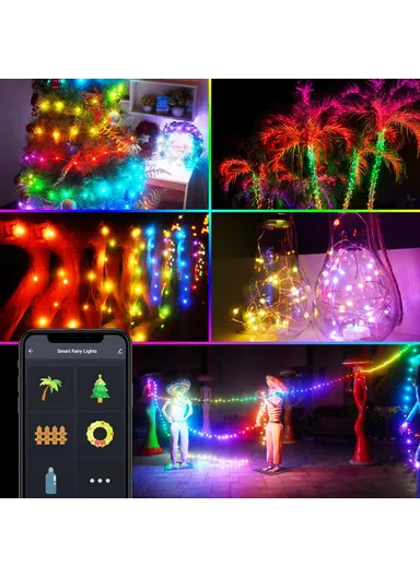 5m 33-LED Copper Wire USB Bluetooth Smart Festival Party Decorative Colorful LED String Waterproof Remote Control Music BSL1