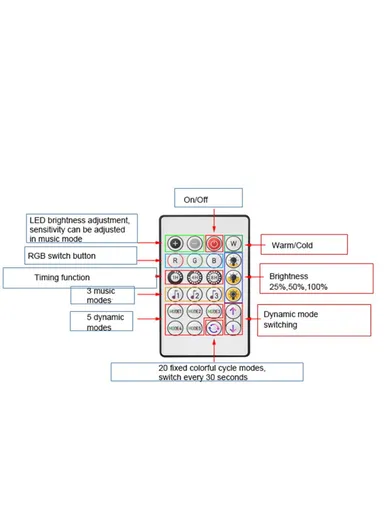 5m 33-LED Copper Wire USB Bluetooth Smart Festival Party Decorative Colorful LED String Waterproof Remote Control Music BSL1