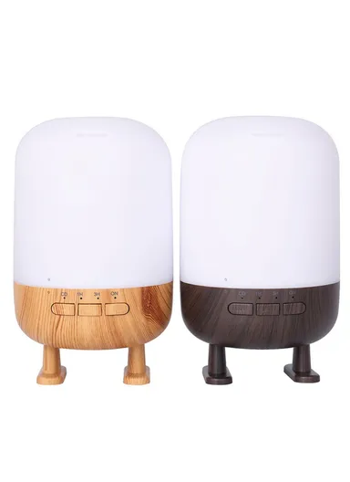 10W Wood Grain Night Light Bluetooth Speaker Multi-Function Air Humidifier SW-1081 - Black/EU Plug