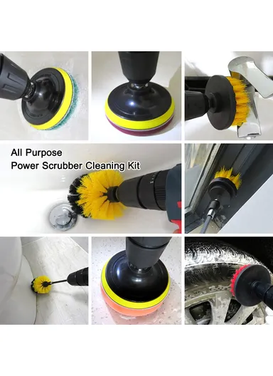 18 Pcs Electric Washing Brush Drill Set For Car Bathroom Kitchen 1908 (Drill Not Included)