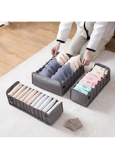 Drawer Divider Bras Lingerie Panties Storage Boxes Closet Underwear Organizer - Pink/M