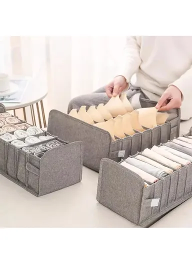 Drawer Divider Bras Lingerie Panties Storage Boxes Closet Underwear Organizer - Pink/M