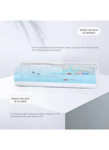 Mirror Design Intelligent UV Light Toothbrush Sterilizer Case Portable Travel Toothbrush Holder Cleaner Household Brush Holder
