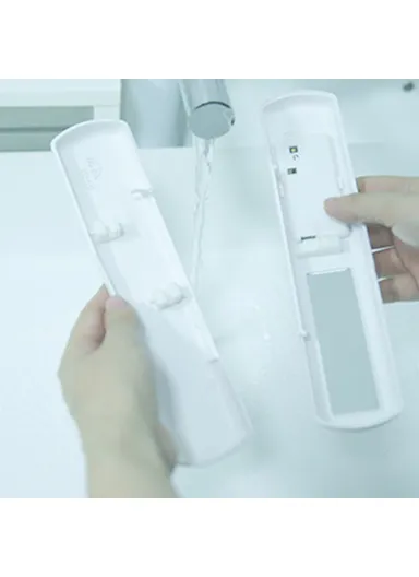 Mirror Design Intelligent UV Light Toothbrush Sterilizer Case Portable Travel Toothbrush Holder Cleaner Household Brush Holder