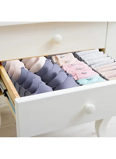 Drawer Divider Bras Lingerie Panties Storage Boxes Closet Underwear Organizer - Pink/L