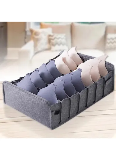 Drawer Divider Bras Lingerie Panties Storage Boxes Closet Underwear Organizer - Pink/L