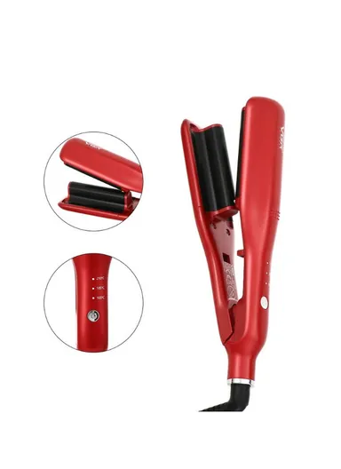 33- 38W Adjustable Temperature Professional Deep Waver with Digital LED Display V-530 (L23 x W4.5 x H3.6)cm